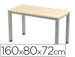 [2002AD01] MESA DE OFICINA ROCADA EXECUTIVE 2002AD01 ALUMINIO /HAYA 160X80 CM
