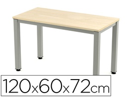 [2000AD01] MESA DE OFICINA ROCADA EXECUTIVE 200AD01 ALUMINIO Y HAYA 120X60 CM