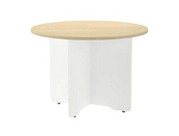 [3005AW04V24] MESA DE REUNION ROCADA MEETING 3005AW04 ESTRUCTURA MADERA BLANCO ALUMINIO EN ASPAS TABLERO BLANCO 100 CM