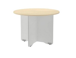 [3006AN01V24] MESA DE REUNION ROCADA MEETING 3006AN01 ESTRUCTURA MADERA GRIS ALUMINIO EN ASPAS TABLERO HAYA 120 CM DIAMETRO