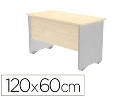 [2000AN04V24] MESA OFICINA ROCADA SERIE WORK 120X60 CM ACABADO AN04 GRIS/BLANCO