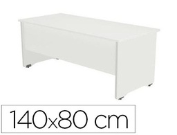 [2001AW04V24] MESA OFICINA ROCADA SERIE WORK 140X80 CM ACABADO AW04 BLANCO/BLANCO