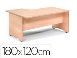 [2052AN02V24] MESA ROCADA SERIE WORK 180X120 CM DERECHA ACABADO AN02 GRIS/GRIS