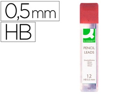 [KF00235] MINAS Q-CONNECT GRAFITO 0,5 MM HB ESTUCHE DE 12 MINAS LONGITUD 60 MM
