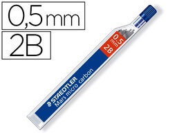 [250 05-2B] MINAS STAEDTLER MARS MICRO GRAFITO 0,5 MM 2B TUBO CON 12 UNIDADES