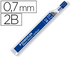[250 07-2B] MINAS STAEDTLER MARS MICRO GRAFITO 0,7 MM 2B TUBO CON 12 UNIDADES