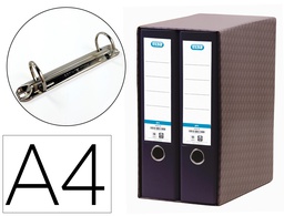 [100580054] MODULO ELBA 2 ARCHIVADORES DE PALANCA DIN A4 CON RADO 2 ANILLAS NEGRO LOMO DE 80 MM