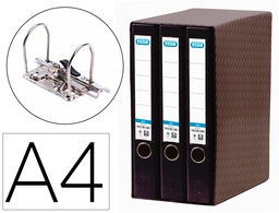 [100580060] MODULO ELBA 3 ARCHIVADORES DE PALANCA DIN A4 2 ANILLAS NEGRO LOMO DE 50 MM