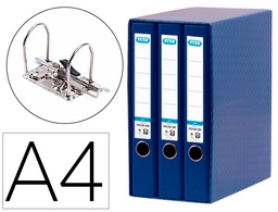 [100580056] MODULO ELBA 3 RCHIVADORES DE PALANCA DIN A4 2 ANILLAS AZUL LOMO DE 50 MM
