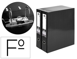 [MD45] MODULO LIDERPAPEL 2 ARCHIVADORES FOLIO 2 ANILLAS MECANISMO DE PALANCA 75MM NEGRO