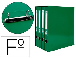[MD44] MODULO LIDERPAPEL 4 ARCHIVADORES FOLIO 2 ANILLAS MIXTAS 25MM VERDE