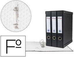 [924301] MODULO PARDO 3 ARCHIVADORES DE PALANCA FOLIO 2 ANILLAS DE 40 MM COLOR NEGRO 350X200X300 MM