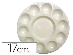[4610009] PALETA PLASTICO ARTIST CIRCULAR CON 10 HUECOS 17 CM DIAMETRO