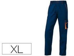 [M1PA2BMXG] PANTALON DE TRABAJO DELTAPLUS CINTURA AJUSTABLE 5 BOLSILLOS COLOR AZUL NARANJA TALLA XL NARANJA TALLA XL