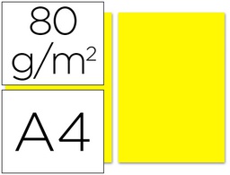 [PC48] PAPEL COLOR LIDERPAPEL A4 80GR AMARILLO PAQUETE DE 100 HOJAS