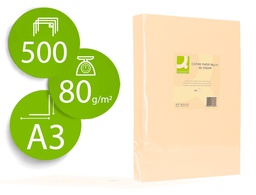 [KF18003] PAPEL COLOR Q-CONNECT DIN A3 80GR CREMA PAQUETE DE 500 HOJAS
