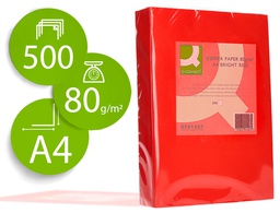 [KF01427] PAPEL COLOR Q-CONNECT DIN A4 80GR ROJO INTENSO PAQUETE DE 500 HOJAS