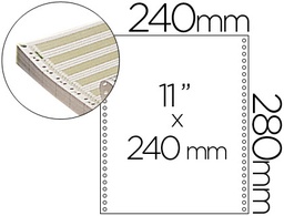 [RZ05] PAPEL CONTINUO 240X11 PAUTADO CAJA DE 2500 HOJAS