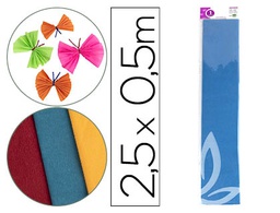 [CP11] PAPEL CRESPON LIDERPAPEL 50 CM X 2.5M 34G/M2 AZUL