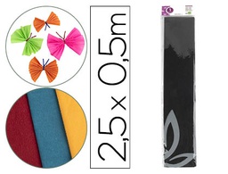 [CP17] PAPEL CRESPON LIDERPAPEL 50 CM X 2.5M 34G/M2 NEGRO