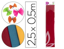 [CP04] PAPEL CRESPON LIDERPAPEL 50 CM X 2.5M 34G/M2 ROJO