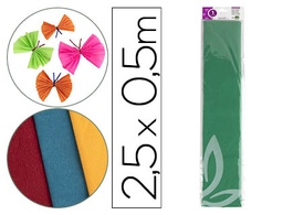 [CP14] PAPEL CRESPON LIDERPAPEL 50 CM X 2.5M 34G/M2 VERDE
