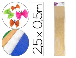 [CP22] PAPEL CRESPON LIDERPAPEL 50 CM X 2.5M METALIZADO ORO