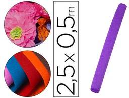 [CP34] PAPEL CRESPON LIDERPAPEL ROLLO DE 50 CM X 2,5 M 85G/M2 MORADO