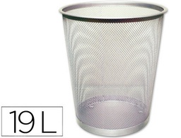 [KF00849] PAPELERA METALICA Q-CONNECT GRIS REJILLA 295X345MM