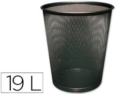 [KF00871] PAPELERA METALICA Q-CONNECT NEGRA REJILLA 295X345MM