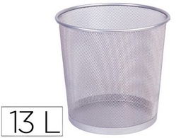 [KF00850] PAPELERA METALICA Q-CONNECT REJILLA PLATA 265X285 MM