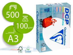 [1822C] PAPEL FOTOCOPIADORA CLAIREFONTAINE DIN A3 100 GRAMOS PAQUETE DE 500 HOJAS