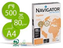 [NAV-80-4T] PAPEL FOTOCOPIADORA NAVIGATOR DIN A4 80 GRAMOS 4 TALADROS PAPEL MULTIUSO INK-JET Y LASER PAQUETE DE 500 HOJAS