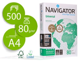 [NAV-80-A4] PAPEL FOTOCOPIADORA NAVIGATOR DIN A4 80 GRAMOS PAQUETE DE 500 HOJAS