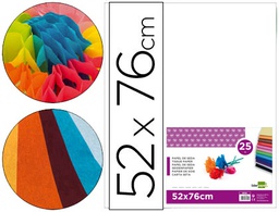 [SE26] PAPEL SEDA LIDERPAPEL BLANCO 52X76 CM 18 GR PAQUETE DE 25 HOJAS