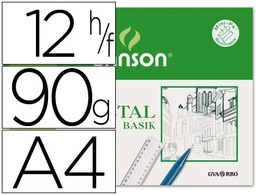 [C200407621] PAPEL VEGETAL GUARRO DIN A4 90-95 GR MINIPACK DE 12 HOJAS