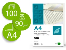 [VJ02] PAPEL VERJURADO LIDERPAPEL A4 120G/M2 BLANCO PAQUETE DE 100 HOJAS