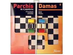 [130012239] PARCHIS CON DAMAS TABLERO GRANDE 4 JUGADORES 41X40X4,5 CM
