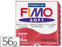 [8020-26] PASTA STAEDTLER FIMO SOFT 57 GR COLOR ROJO CEREZA