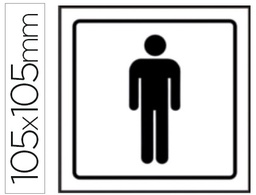[1505] PICTOGRAMA SYSSA SEÑAL DE ASEOS CABALLEROS EN PVC 105X105 MM