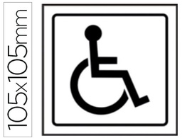 [1550] PICTOGRAMA SYSSA SEÑAL DE MINUSVALIDOS EN PVC 105X105 MM