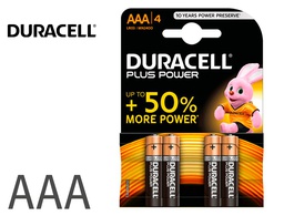 [942796] PILA DURACELL ALCALINA PLUS AAA BLISTER CON 4 UNIDADES