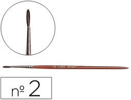 [PI02] PINCELES ACUARELA LIDERPAPEL Nº2 VIROLA CROMADA PELO ENGOMADO
