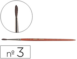 [PI03] PINCELES ACUARELA LIDERPAPEL Nº3 VIROLA CROMADA PELO ENGOMADO