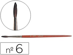 [PI06] PINCELES ACUARELA LIDERPAPEL Nº 6 VIROLA CROMADA PELO ENGOMADO