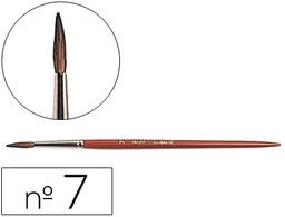 [PI07] PINCELES ACUARELA LIDERPAPEL Nº 7 VIROLA CROMADA PELO ENGOMADO