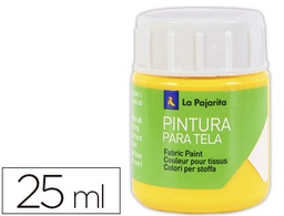 [112871] PINTURA PARA TELA LA PAJARITA AMARILLO REAL 25 ML