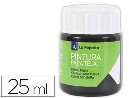 [114171] PINTURA PARA TELA LA PAJARITA NEGRO 25 ML