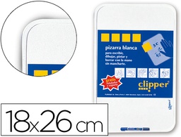 [PP0213] PIZARRA BLANCA CLIPPER PEQUEÑA 18X26 CM CON ROTULADOR