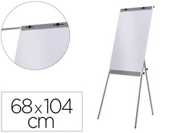 [610V19] PIZARRA BLANCA ROCADA CON TRIPODE PARA CONFERENCIAS MAGNETICA LACADA BRAZO EXTENSIBLE 68X104 CM ALTURA